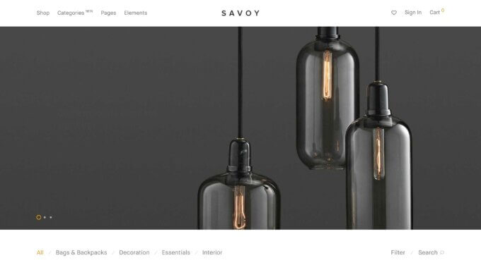 Chủ đề Savoy WooC Commerce.