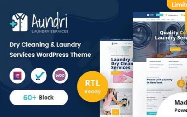 Aundri 3.0.0 – Theme Dịch Vụ Vệ Sinh + RTL