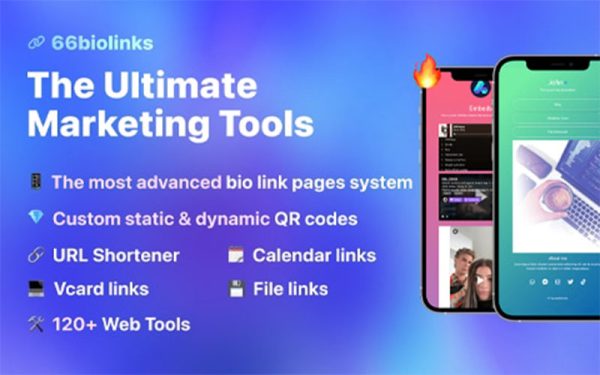 66BioLinks v55.0.0 – Instagram & TikTok Bio Links & URL Shortener (SAAS Ready)