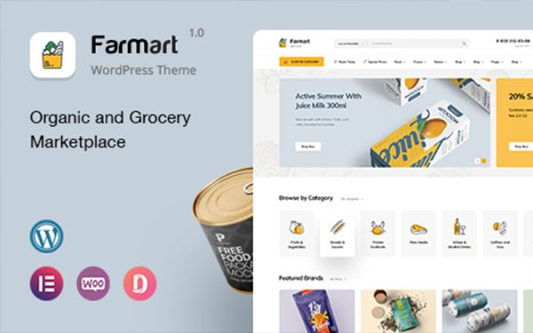 Farmart v1.2.6 – Organic & Grocery Marketplace WordPress Theme