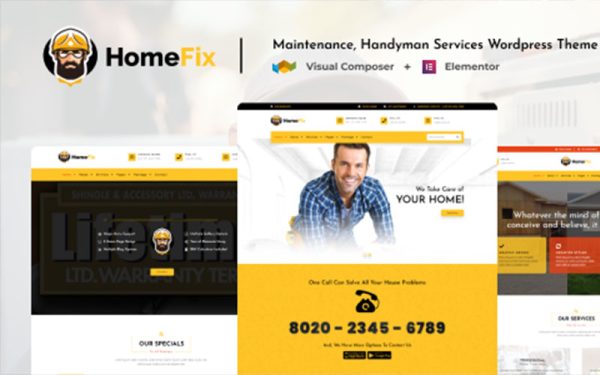 HomeFix v3.2 – Plumber, Handyman Maintenance Theme