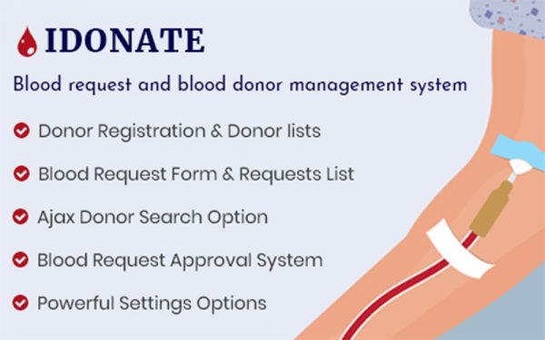 IDonatePro v3.0.1 – Blood Donation, Request And Donor Management WordPress Plugin