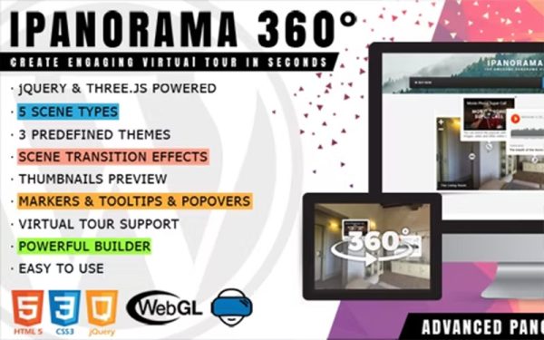iPanorama 360° v1.8.2 – Virtual Tour Builder for WordPress