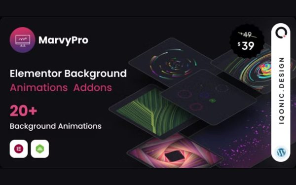 MarvyPro v1.7.0 - Background Animations for Elementor